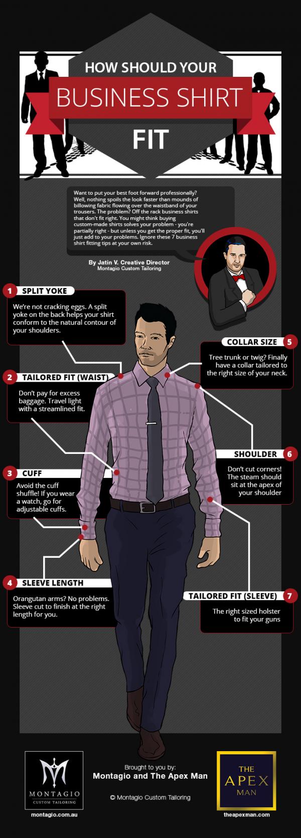 How Should Your Business Shirt Fit (Infographic)
