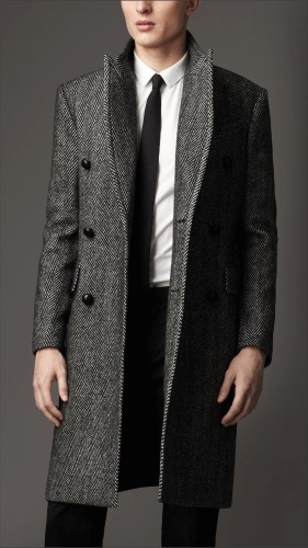 Burberry cheap herringbone coat