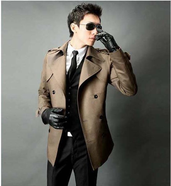 Half trench 2025 coat mens